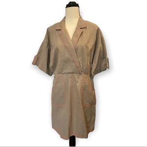 ASOS Women’s Tan Utility Mini Shirt Dress Size 6